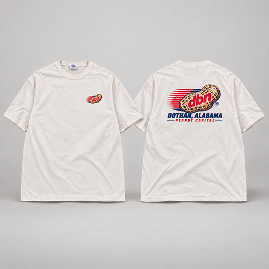 Front and back mockup of the DBN Peanut Capital Collaborative Tee